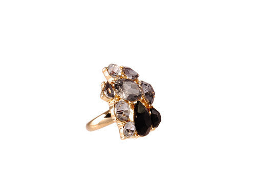 Black Ice Cocktail Ring